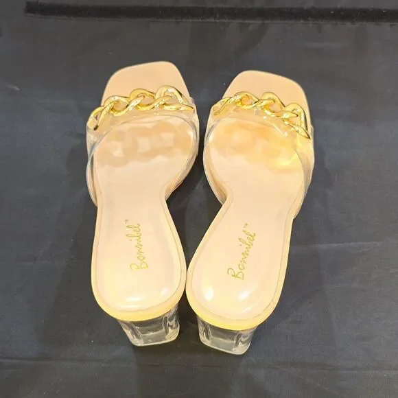 BRAND NEW BONNILEL CLEAR OPEN-TOE WOMEN'S SANDAL - Picture 5 of 16
